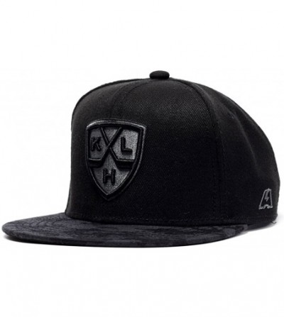 Baseball Caps KHL Logo Flat Bill Snapback Adjustable Hat Cap - Black - CO12FTM8CNR