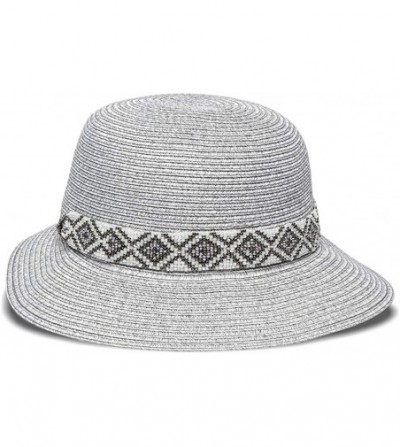 Sun Hats Women's Diamante - Grey/Silver - CL18SMZMS9G