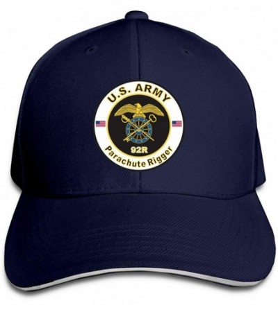 Baseball Caps US Army MOS 92R Parachute Rigger Adjustable Baseball Caps Vintage Sandwich Hat - Navy - CF18RCRKNCL