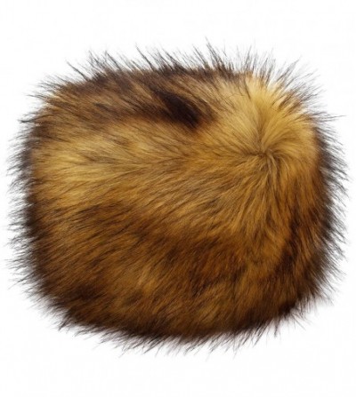 Bomber Hats Russian Faux Fur Hat for Women - Like Real Fur - Comfy Cossack Style - Honey Fox - CN12LJGHMSX
