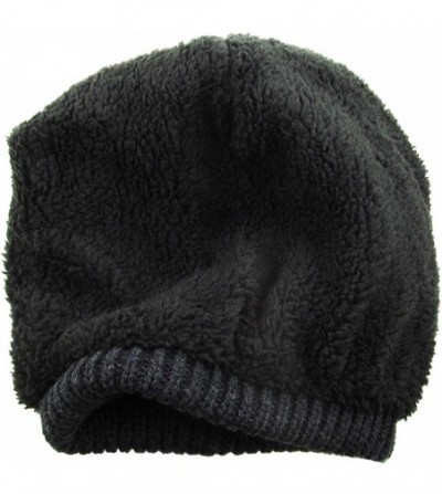 Skullies & Beanies Men Women Knit Winter Warmers Hat Daily Slouchy Hats Beanie Skull Cap - 2.3) Very Warm Charcoal - CY18GQASSXI