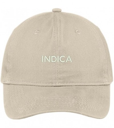 Baseball Caps Indica Embroidered Soft Cotton Adjustable Cap Dad Hat - Stone - C312OCBT2YI
