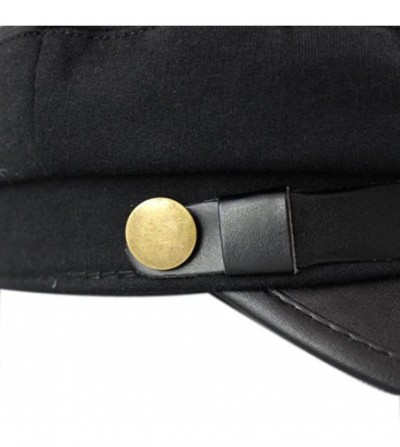 Baseball Caps Unisex Vintage Cosplay Japanese Student Black Hat Cap Chauffeur Limo Driver Hat Flat Cap - Black - CR1262C6BAX
