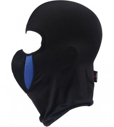 Skullies & Beanies Windproof Face Mask-Balaclava Hood-Cold Weather Motorcycle Ski Mask - Black Blue - CT18YQ2KWST