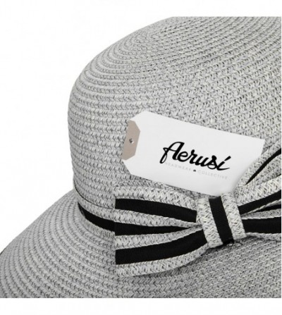 Sun Hats Women's Hampton Floppy Straw Hat - Grey - CK129VRLHQZ