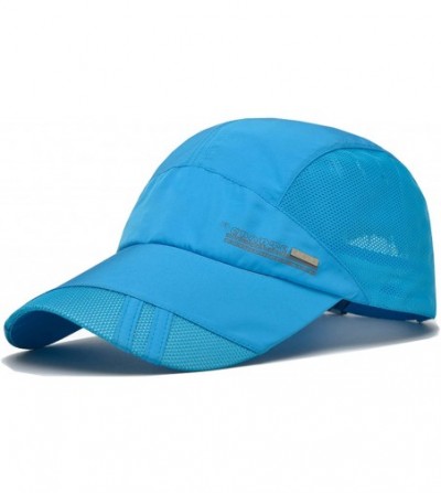 Baseball Caps Unisex Sport Cap Quick-Dry Sun Protection Baseball Hat Mesh - Blue - CU18EXA6GDZ