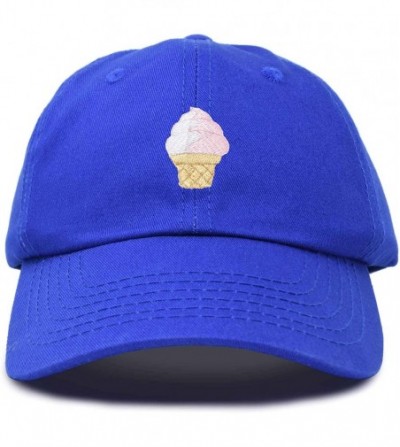 Baseball Caps Soft Serve Ice Cream Hat Cotton Baseball Cap - Royal Blue - CM18LL4R3Y2