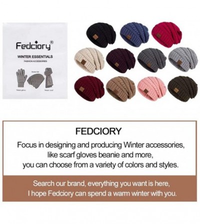Skullies & Beanies Slouchy Beanie Hat for Women- Winter Warm Knit Oversized Chunky Thick Soft Ski Cap - Black+oatmeal - C218X...