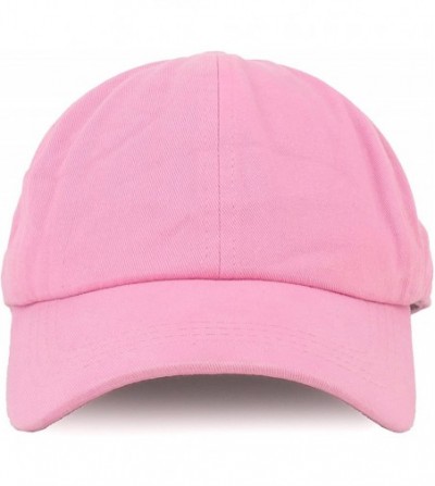 Baseball Caps Plain Ponytail Adjustable Cotton Baseball Cap - Pink - C418G6ENXYA