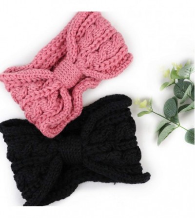 Cold Weather Headbands Crochet Turban Headband for Women Warm Bulky Crocheted Headwrap - 4 Pack Crochet - CD18A4OE6YU