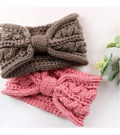 Cold Weather Headbands Crochet Turban Headband for Women Warm Bulky Crocheted Headwrap - 4 Pack Crochet - CD18A4OE6YU