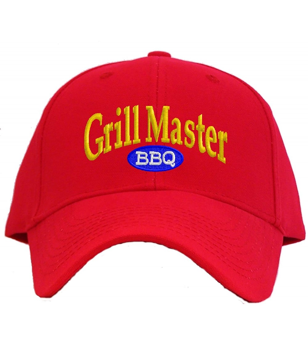 Baseball Caps Grill Master Embroidered Pro Sport Baseball Cap - Red - CY17WTYD5TG
