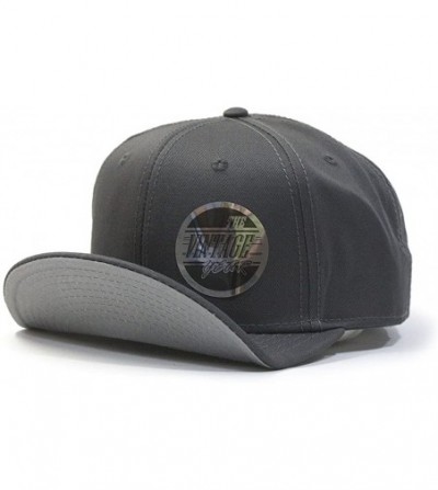 Baseball Caps Flat to Full Flip Brim Cotton Twill Bendable Visor Adjustable Snapback Caps - Charcoal Gray - CJ125VOLQLX