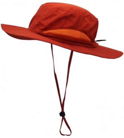 Sun Hats Outdoor Waterproof Boonie Hat Wide Brim Breathable Hunting Fishing Safari Sun Hat Unisex - Yellow Red - CB182Z7MRX2