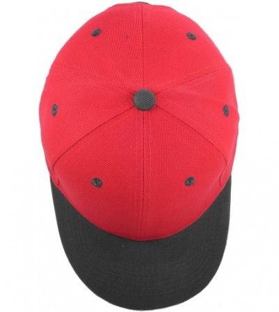 Baseball Caps Plain Blank Baseball Caps Adjustable Back Strap Wholesale LOT 12 PC'S - Red Black - CU18UMZUDKD