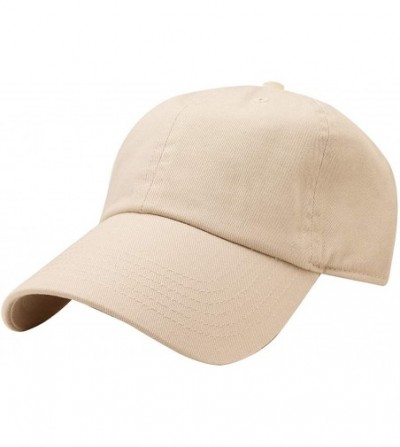 Baseball Caps Classic Baseball Cap Dad Hat 100% Cotton Soft Adjustable Size - Putty - CJ11AT3RKLV