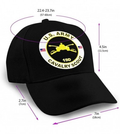 Baseball Caps Classic Baseball Cap US Army MOS 19D Cavalry Scout Men Women Golf Hats Adjustable Plain Cap - Black - C318YMZLN5Q
