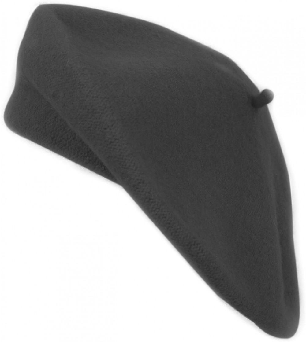 Berets Nollia Women's Solid Color Beret Hat - Black - CU12J2VZR39