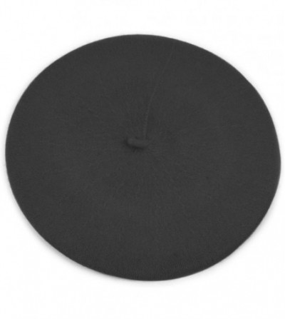 Berets Nollia Women's Solid Color Beret Hat - Black - CU12J2VZR39