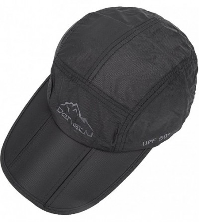 Sun Hats UPF50+ Protect Sun Hat Unisex Outdoor Quick Dry Collapsible Portable Cap - B1-black - CL17YIOH2RA
