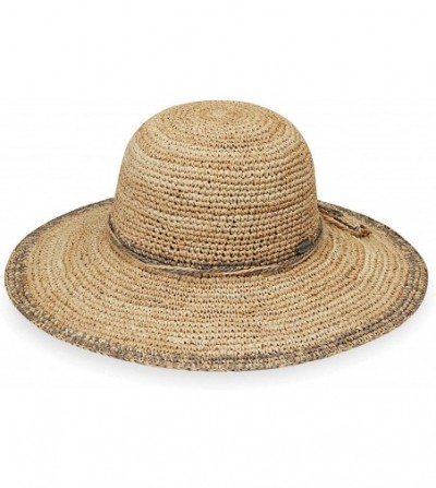 Sun Hats Women's Camille Sun Hat - Adjustable- Broad Brim- Elegant Style- Designed in Australia - Mushroom - CA18M48II5A