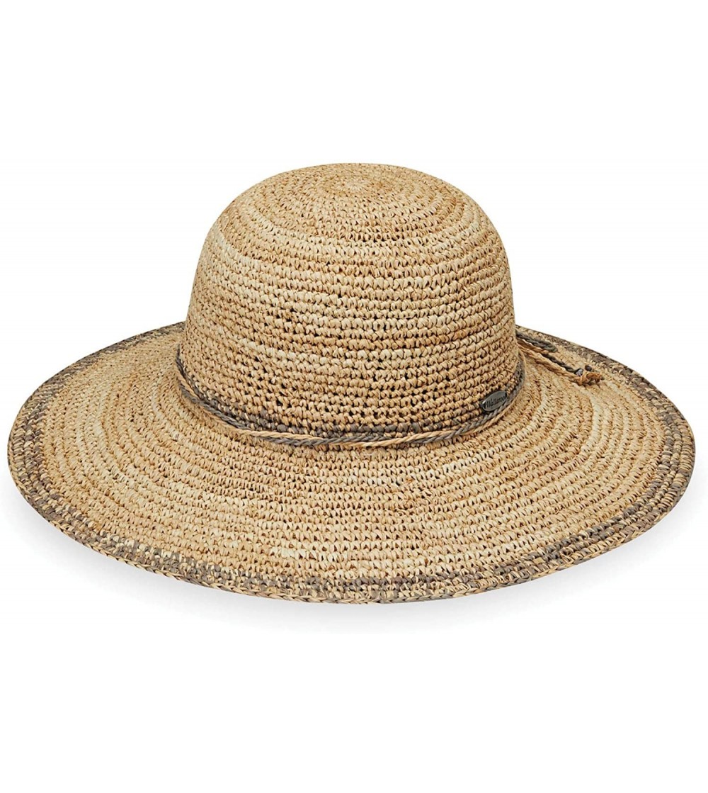 Sun Hats Women's Camille Sun Hat - Adjustable- Broad Brim- Elegant Style- Designed in Australia - Mushroom - CA18M48II5A