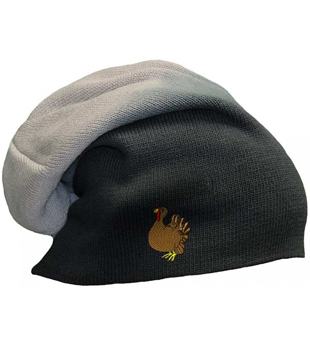 Custom Slouchy Beanie Thanksgiving Embroidery