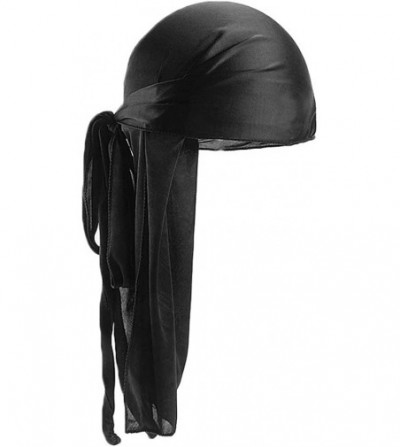 Skullies & Beanies Silky Durags Pack for Men Women Waves Satin Hair Bonnet Sleeping Hat Holographic Do Rags Set - B 8 - CC18W...
