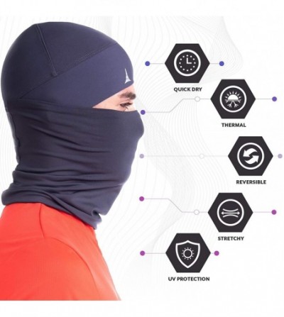 Balaclavas Balaclava Face Mask + Skull Cap Helmet Liner Anti Dust- Wind& Sports Fleece Pack - Charcoal Gray - CL194TURWOC