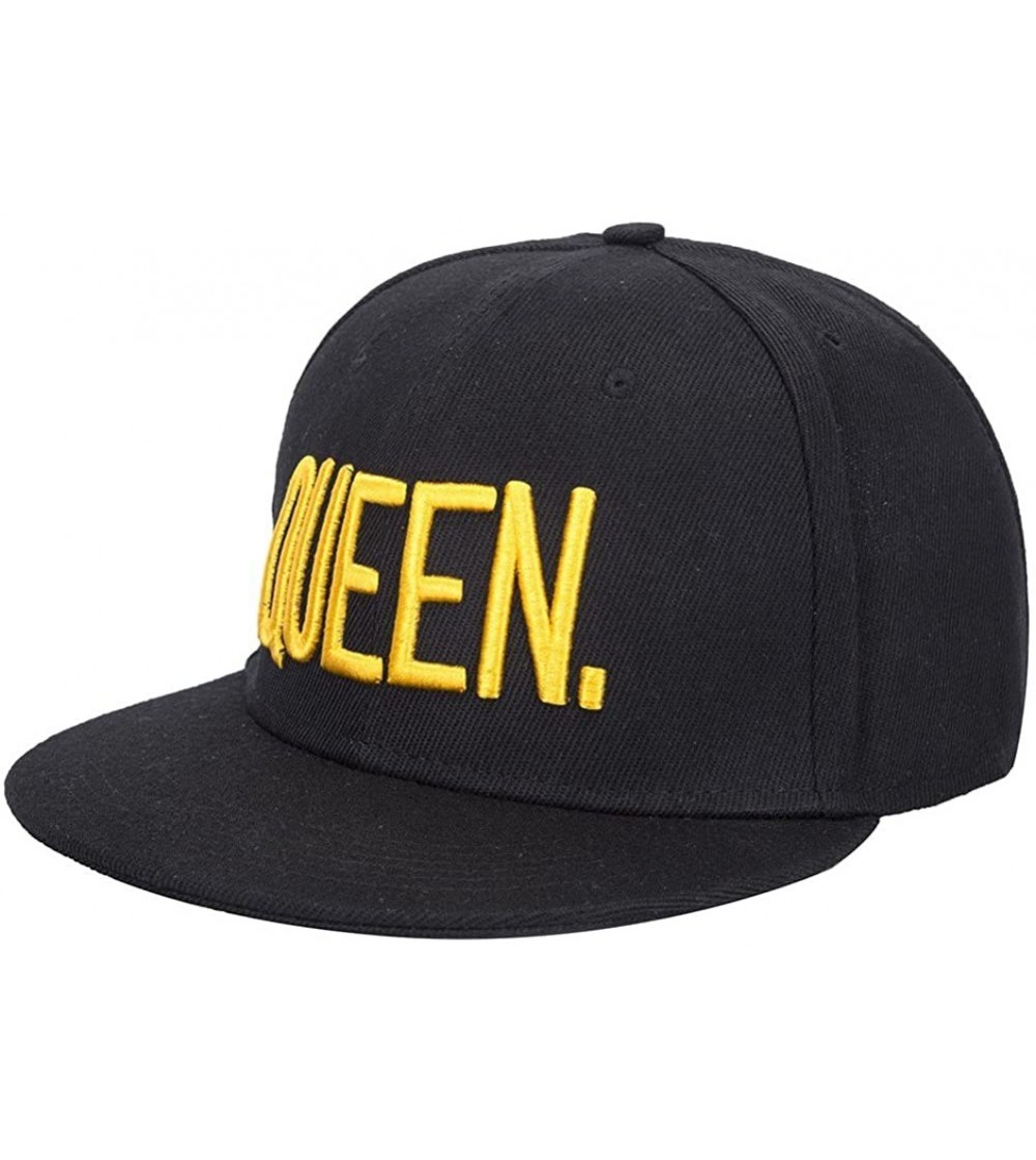 Baseball Caps Hip-Hop Hats King and Queen 3D Embroidered Lovers Couples Snapback Caps Adjustable - Queen - C417YHSXQSN