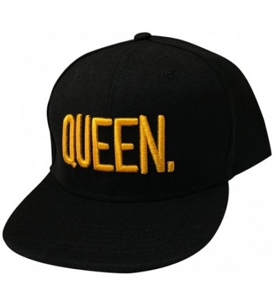 Baseball Caps Hip-Hop Hats King and Queen 3D Embroidered Lovers Couples Snapback Caps Adjustable - Queen - C417YHSXQSN