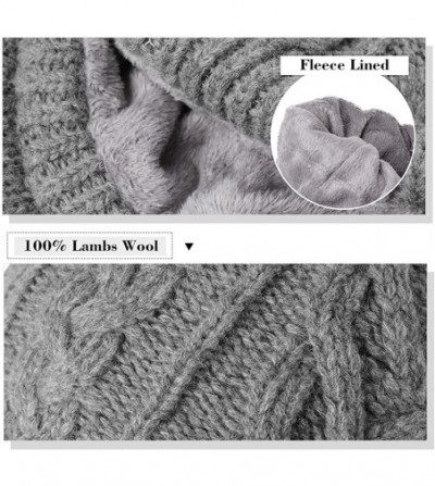 Skullies & Beanies Women's 100% Wool Knit Visor Beanie Newsboy Cap - Grey89231 - CA18IL7S7H7