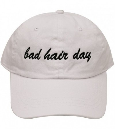Baseball Caps Bad Hair Day Cotton Baseball Caps - White - CE182KQQT7N