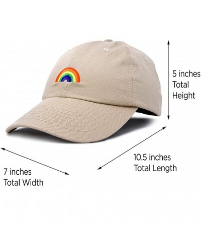 Baseball Caps Rainbow Baseball Cap Womens Hats Cute Hat Soft Cotton Caps - Khaki - CF18MD4UHGS