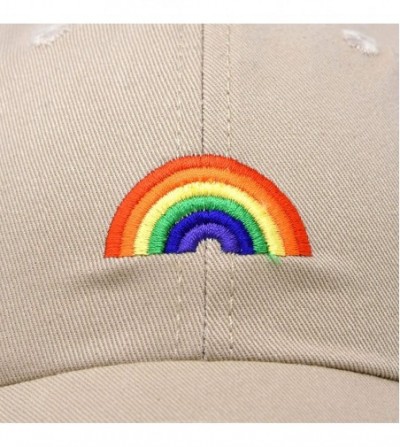 Baseball Caps Rainbow Baseball Cap Womens Hats Cute Hat Soft Cotton Caps - Khaki - CF18MD4UHGS
