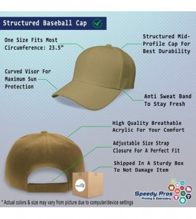 Baseball Caps Custom Baseball Cap Striped Bass Embroidery Acrylic Dad Hats for Men & Women - Khaki - CE18SE26ZN6