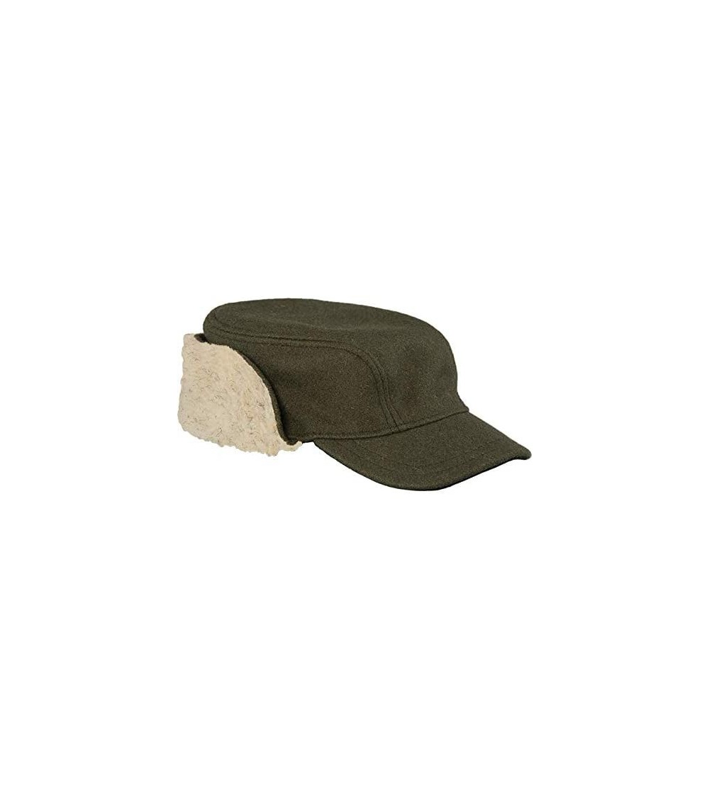 Baseball Caps Bergland Cap - Men's Winter Guide Hat with Ear Flaps - Olive - CL12BIYWU97