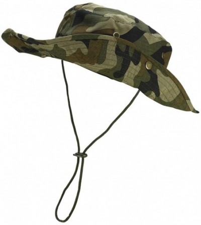 Bucket Hats Unisex Outdoor Boonie Hat Wide Brim Safari Fishing Military Cap Foldable UV Sun Protection Bucket Hat - CO18YHL3N40