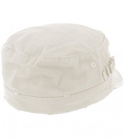 Baseball Caps Washed Cotton Army BDU Style Fitted Military Cap - White - CS12MA14JBV