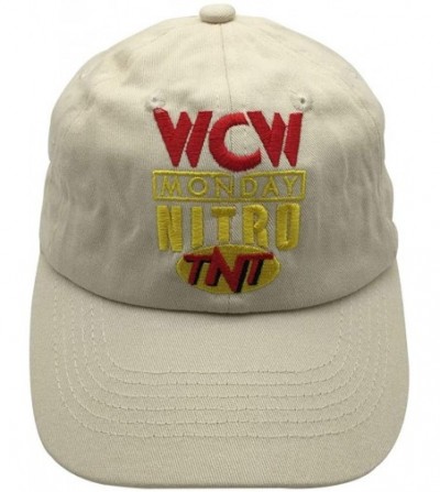 Baseball Caps WCW Monday Nitro Baseball Cap Embroidered Dad Hat Adjustable Cotton - Cream - CM18I308LOH