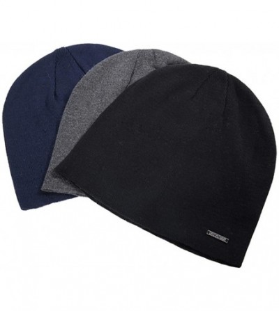 Skullies & Beanies Men's Fashion Cotton Knit Pattern Soild Breathable Beanie Hat - Z0263_grey - CG1869DIT4N