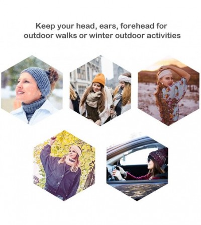 Headbands Womens Winter Knitted Headband - Soft Crochet Bow Twist Hair Band Turban Headwrap Hat Cap Ear Warmer - C718KLD4ONO