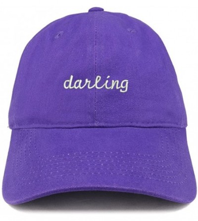 Baseball Caps Darling Embroidered 100% Cotton Adjustable Strap Cap - Purple - CL185HQE9NK