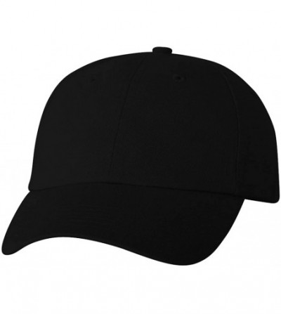 Baseball Caps Bio-Washed Unstructured Cotton Adjustable Low Profile Strapback Cap - Black - CO12EXQPXNH