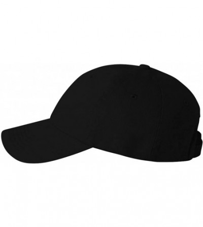 Baseball Caps Bio-Washed Unstructured Cotton Adjustable Low Profile Strapback Cap - Black - CO12EXQPXNH