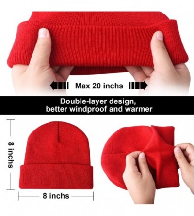 Skullies & Beanies 50% Wool Short Knit Fisherman Beanie for Men Women Winter Cuffed Hats - 5-dark Grey - CM18Z35C0WE