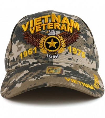 Baseball Caps Armycrew Vietnam Veteran 1961 to 1975 Eagle Star Embroidered Baseball Cap - Digital Camo - CF18XY2SDAN