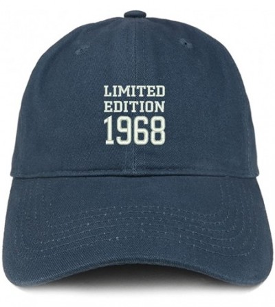 Baseball Caps Limited Edition 1968 Embroidered Birthday Gift Brushed Cotton Cap - Navy - CA18CO69X3A