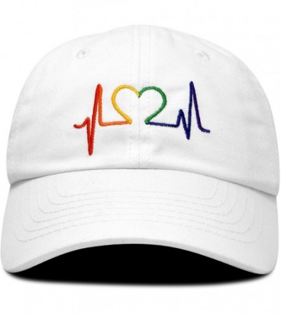Baseball Caps Heartbeat RN Nurse Hat EKG Baseball Cap Medical Fitness - White-rainbow - C518OH4D53A