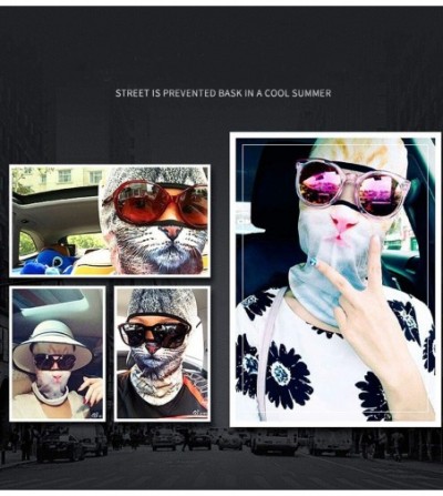 Balaclavas Unisex Animal Face 3D Print Ski Balaclava Full Face Cycling Mask Ski Mask - Dark Khaki - CX12NSQ0LAC